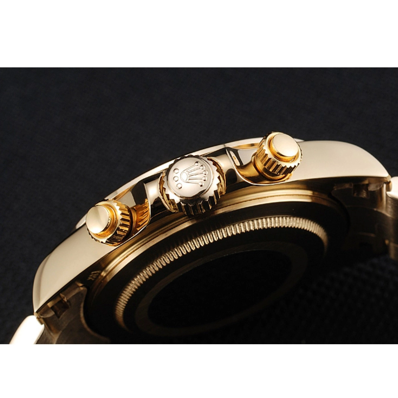 Aaa replica watch Gold And Case Daytona Cosmograph Numerals Diamond 1454245 Rolex Bracelet Brown Dial 0708